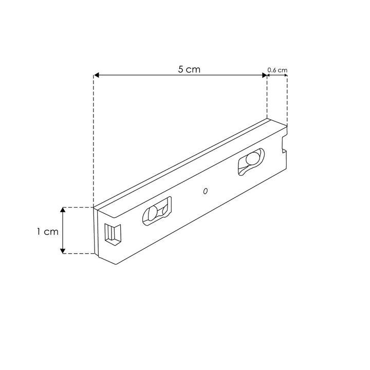 Cople de unión 180°, electrificado acabado negro, para Nano Track magnético de iLumileds