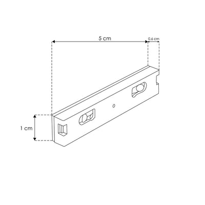 Cople de unión 180°, electrificado acabado negro, para Nano Track magnético de iLumileds