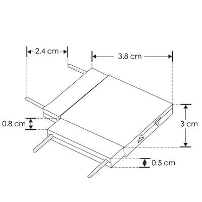 Kit de cople de 90° conexión horizontal mecánico y electrificado, para mini riel magnético ILUTMAGMINI30 de iLumileds