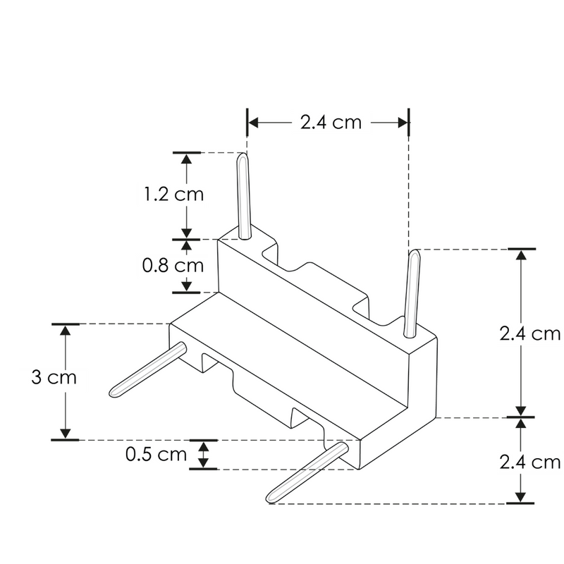 Kit de cople de 90° conexión vertical mecánico y electrificado, para mini riel magnético ILUTMAGMINI30 de iLumileds