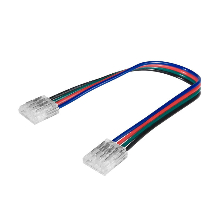 Cople rápido de plástico con 15cm de cable, para tiras de LED RGB extraplanas de 10mm de ancho, IP20 de iLumileds
