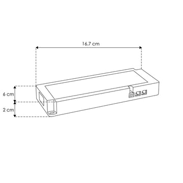 Fuente de alimentación conmutada 60W (48W máx) 24Vcc, para instalación en mobiliario, 100 - 240Vca, incluye cable de alimentación de 1m de largo con clavija de iLumileds