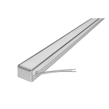 Perfil de aluminio integrado 20W DXAP01200. -Largo 2m A:1.7cm Al:1.2cm-, opción solor de luz cálido (2700K) y neutro (4100K) con alimentación lateral, 127V de iLumileds