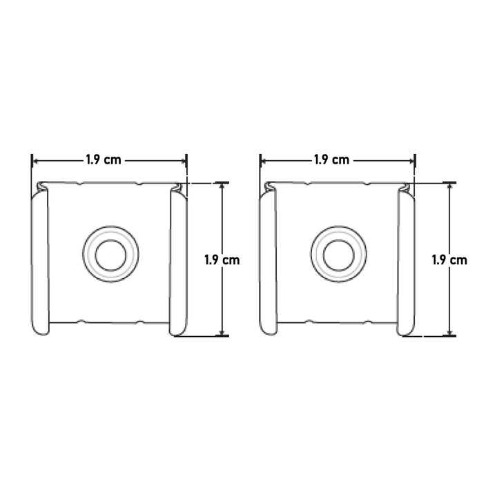 Kit perfil aluminio con ceja DXAP02KIT. -L:2m A:1.7/2.45cm Al:1.2cm- para tira LED, incluye difusor acrílico, 2 tapas laterales y 2 grapas de sujeción