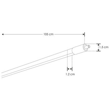 Luminario para sistema RUB CUBE 12W 105cm 100° 24V opción luz cálida (3000K) y neutra (4000K) de iLumileds