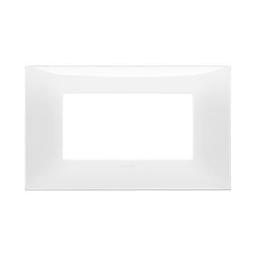 Placa Blanco Glossy (Total Look) fabricada en tecnopolímer, línea NeveUp de Vimar