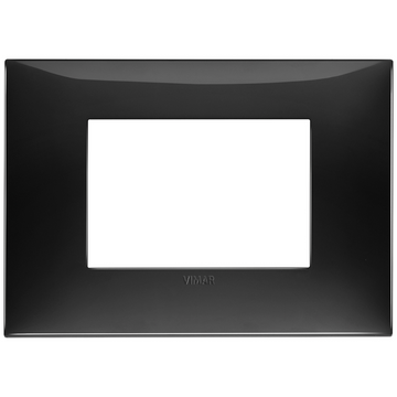 Placa Negro Glossy fabricada en tecnopolímero, línea NeveUp de Vimar