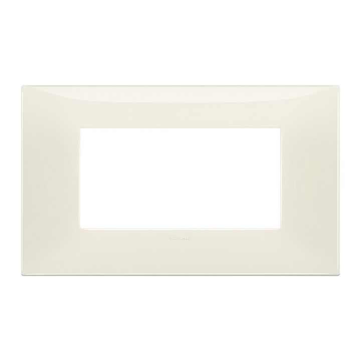 Placa Marfíl Glossy fabricada en tecnopolímero, línea NeveUp de Vimar
