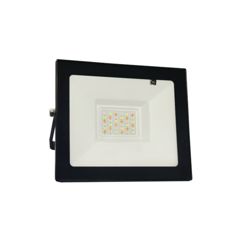 Reflector RGB+CW ECO Floodlight 30W 120-277V incluye control remoto acabado negro de Luceco