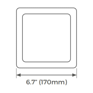 Panel Esscence Square 12W (17x17m) para empotrar o sobreponer (incluye marco), color de luz selectable (cálido -3000K / neutro - 4000K / frío -5000K), acabado blanco, 120-277V de Luceco