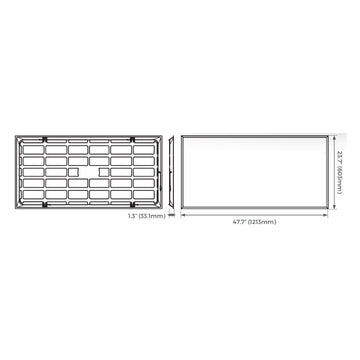LuxPanel LED 50W 604.3mm x 1213mm, color de luz frío (6500K) 30mil hr 120-277V, Essence de Luceco
