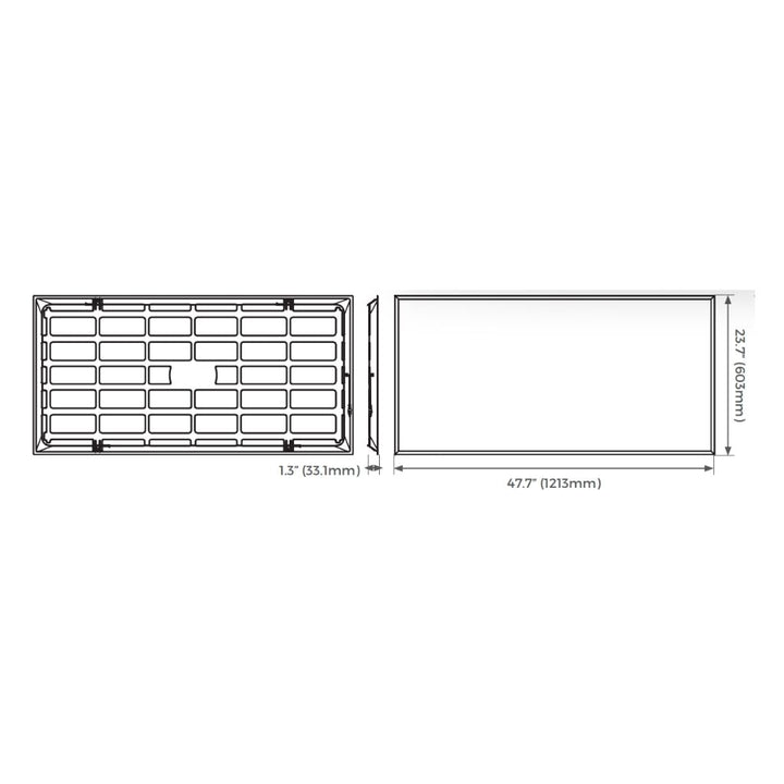 LuxPanel LED 50W 604.3mm x 1213mm, color de luz frío (6500K) 30mil hr 120-277V, Essence de Luceco
