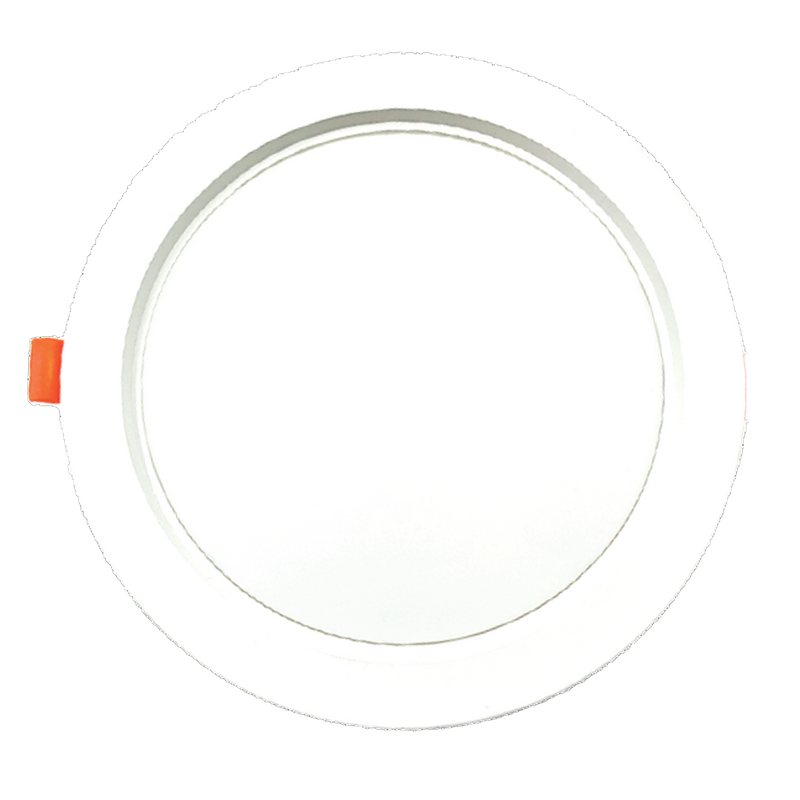 Downlight ORION 14 14W  (Ø15cm) opción color de luz cálido (3000K) y frío (6500K) 100-265V, adaptable en bote integral y auto-extinguible de Megamex