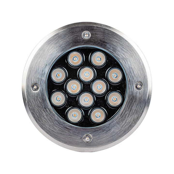 Luminario LED 12W 30° para empotrar en piso luz cálida (3000K) 85-265V de ICON