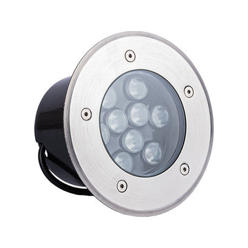 Luminario LED 9W 30° para empotrar en piso luz cálida (3000K) 85-265V de ICON