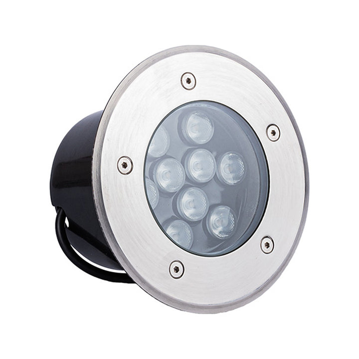 Luminario LED 9W 30° para empotrar en piso luz cálida (3000K) 85-265V de ICON