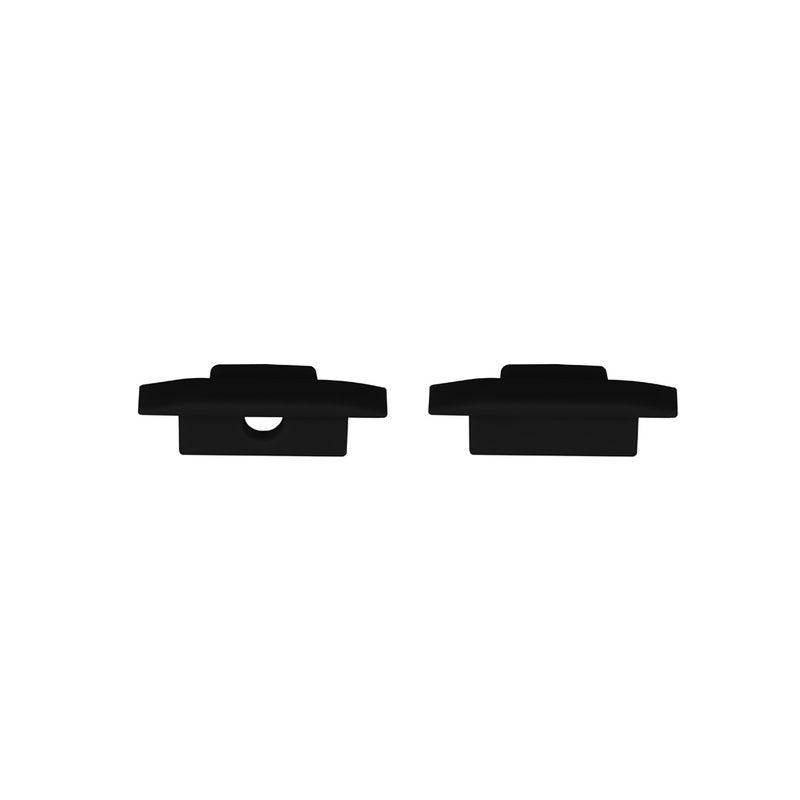Kit de 2 tapas laterales para perfil de aluminio DXAP06N de plástico acabado negro de iLumileds