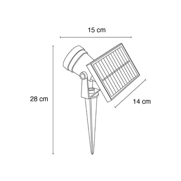 Estaca solar LED 3000K IP65 de ICON