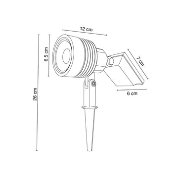Estaca solar LED RGB IP65 de ICON