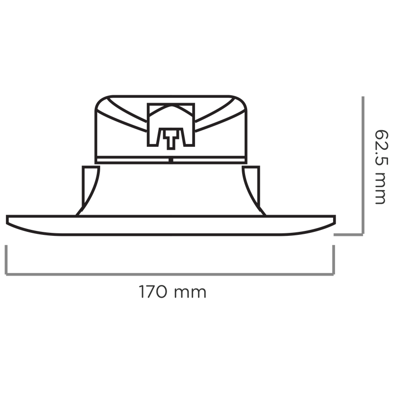 Downlight EVERGLOW 12W acabado satín (Ø17cm) opción color de luz cálido (3000K) y frío (6500K) 90-290V, adaptable en bote integral de Megamex