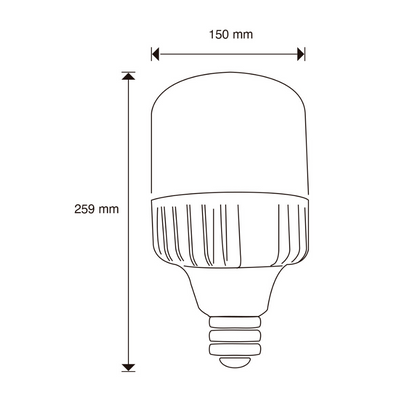 Foco Alta Potencia LED 100W E26/E40 (incluye  adaptador a E40) 100-277V luz fría (6500K) cuerpo aluminio de ICON