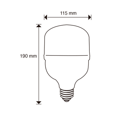 Foco Alta Potencia LED 40W E26 100-240V luz fría (6500K) cuerpo plástico de ICON