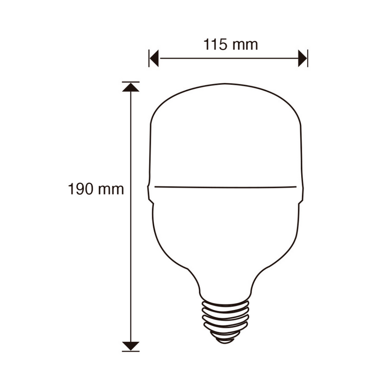 Foco Alta Potencia LED 40W E26 100-240V luz fría (6500K) cuerpo plástico de ICON