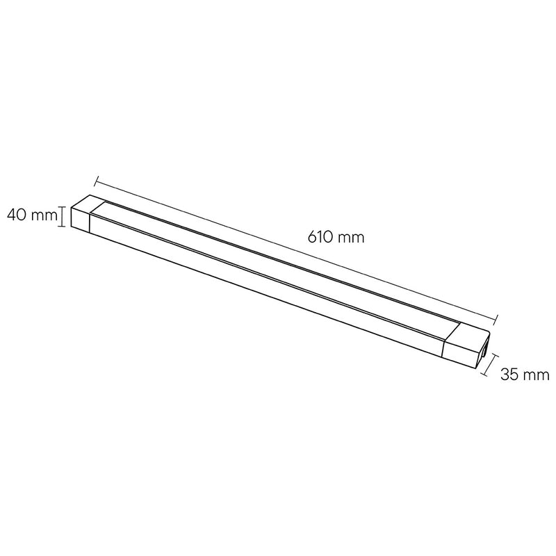 Luminario lineal 35W 60.7cm luz neutra (4100K) 100-260Vpara riel de Megamex