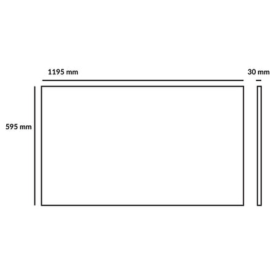 Panel LED 72W 59.5cmx119.5cm luz fría (6500K) 90-277V AFP de Megamex