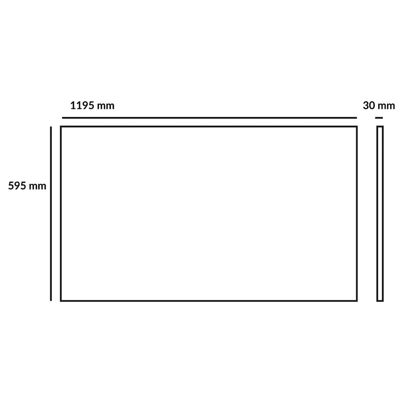 Panel LED 72W 59.5cmx119.5cm luz fría (6500K) 90-277V AFP de Megamex