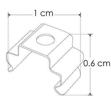 Kit de 2 grapas de sujeción acabado negro para perfil de aluminio ILUPA07N de iLumileds