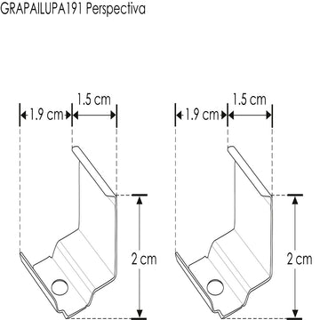 Kit de 2 grapas de sujeción para perfil de aluminio ILUPA191W e ILUPA191B de iLumileds