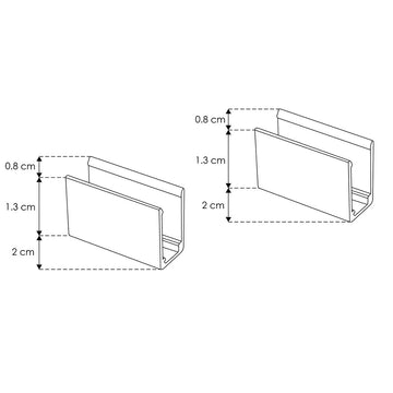 Kit de 2 grapas de sujeción para tiras de LED modelos LA2835168270612, LA2835168NW0612 de iLumileds