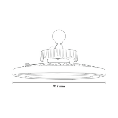 Highbay 150W 110° luz neutra fría (5700K) 100-277V de ICON