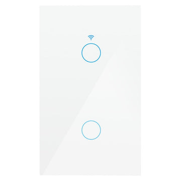 Interruptor Smart WiFi doble con neutro opción acabado blanco o negro de ICON