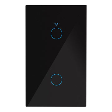 Interruptor Smart WiFi doble sin neutro opción acabado blanco o negro de ICON