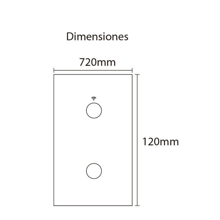 Interruptor Smart WiFi doble sin neutro opción acabado blanco o negro de ICON