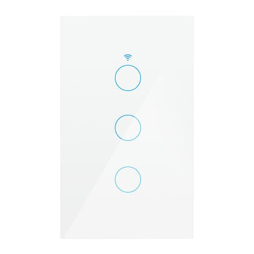 Interruptor Smart WiFi triple con neutro opción acabado blanco o negro de ICON