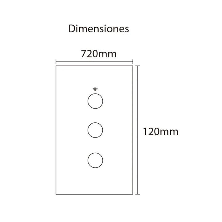 Interruptor Smart WiFi triple con neutro opción acabado blanco o negro de ICON