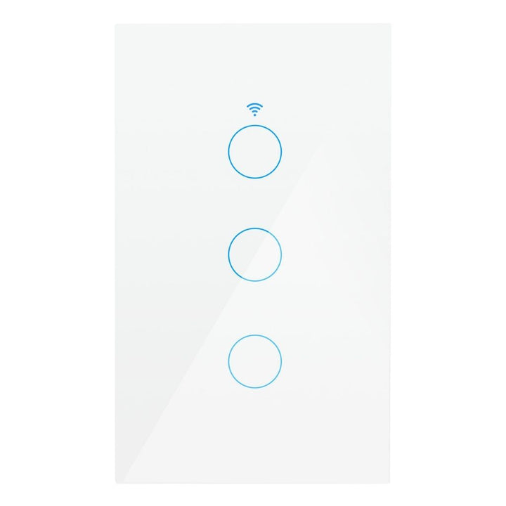 Interruptor Smart WiFi triple sin neutro opción acabado blanco o negro de ICON