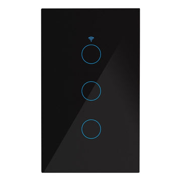 Interruptor Smart WiFi triple sin neutro opción acabado blanco o negro de ICON