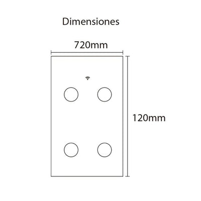 Interruptor Smart WiFi cuatruple con neutro opción acabado blanco o negro de ICON