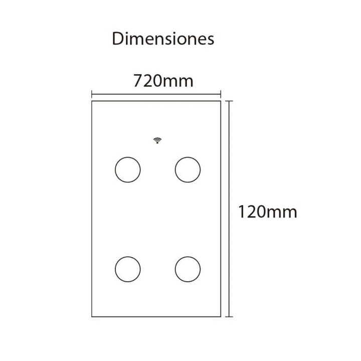 Interruptor Smart WiFi cuatruple sin neutro opción acabado blanco o negro de ICON