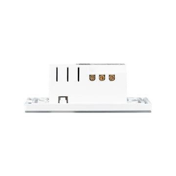 Interruptor Doble + Tomacorriente Smart WiFi opción acabado blanco o negro de ICON