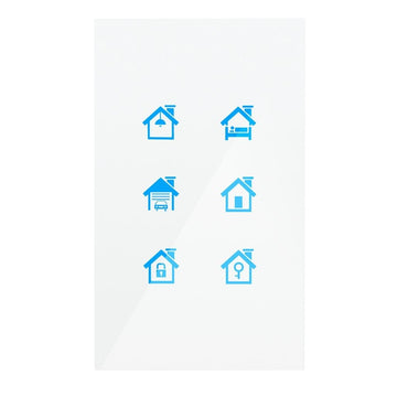 Interruptor Smart WiFi para detonar escenas, 6 interruptores opción acabado blanco o negro de ICON