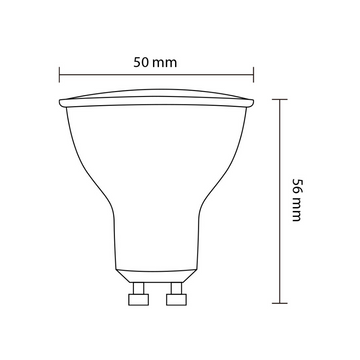 Foco MR16 7W Difuso GU10 opción luz cálida (3000K) / fría (6500K) 100-240V de ICON