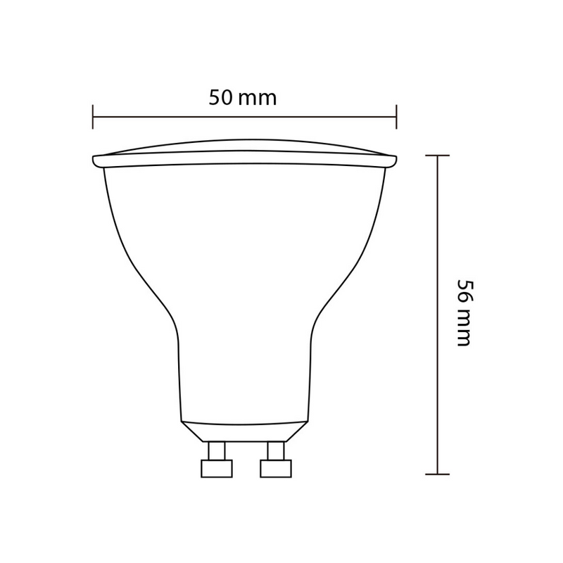 Foco MR16 7W Difuso GU10 opción luz cálida (3000K) / fría (6500K) 100-240V de ICON