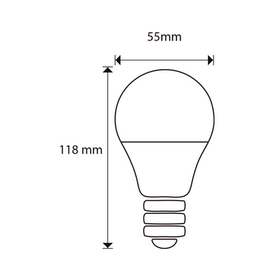 Bulbo clásico 7W A55 E26 100-240V opción luz cálida y fría de ICON