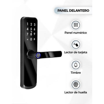 Cerradura larga Smart WiFi, con panel numérico, lector de huella, apartura remota y más... de ICON