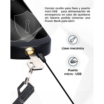 Cerradura larga Smart WiFi, con panel numérico, lector de huella, apartura remota y más... de ICON